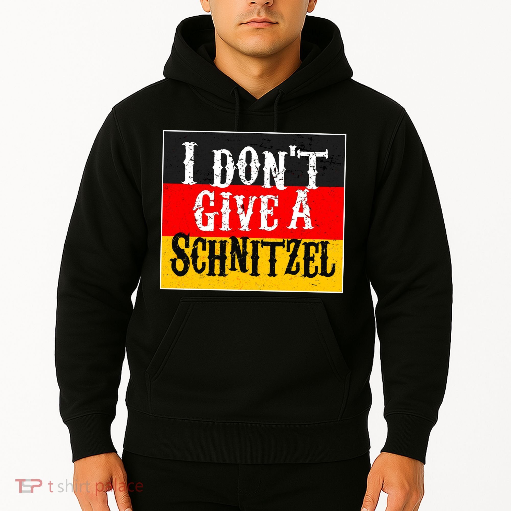 Oktoberfest I Don't Give A Schnitzel German Flag Hoodie