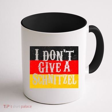 Oktoberfest I Don't Give A Schnitzel German Flag Coffee Mug back
