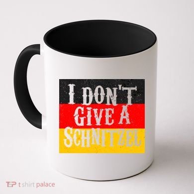 Oktoberfest I Don't Give A Schnitzel German Flag Coffee Mug