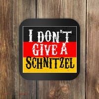 Oktoberfest I Don't Give A Schnitzel German Flag Coaster thumb 0