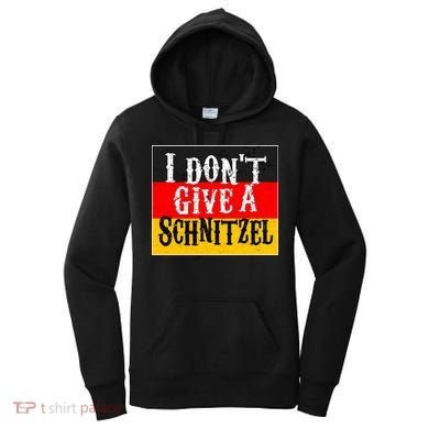 Oktoberfest I Don't Give A Schnitzel German Flag Women's Hoodie