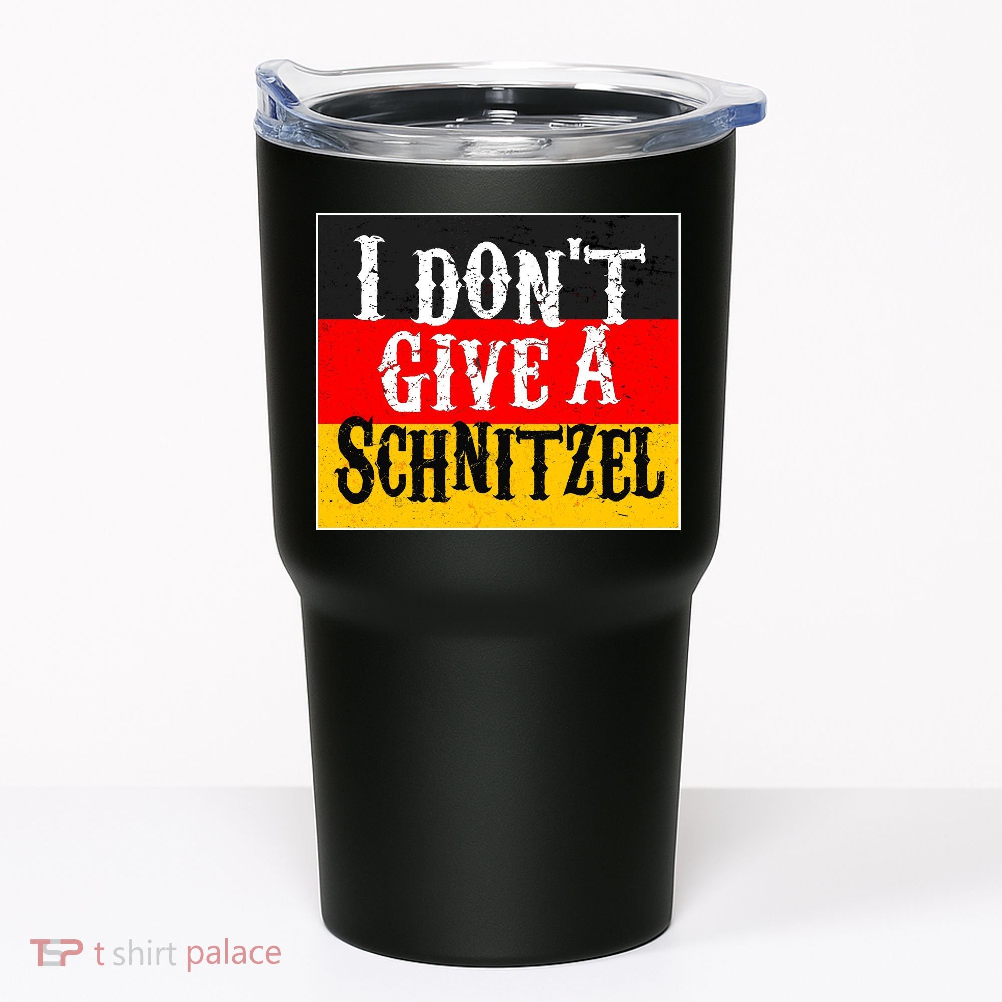 Oktoberfest I Don't Give A Schnitzel German Flag Tumbler