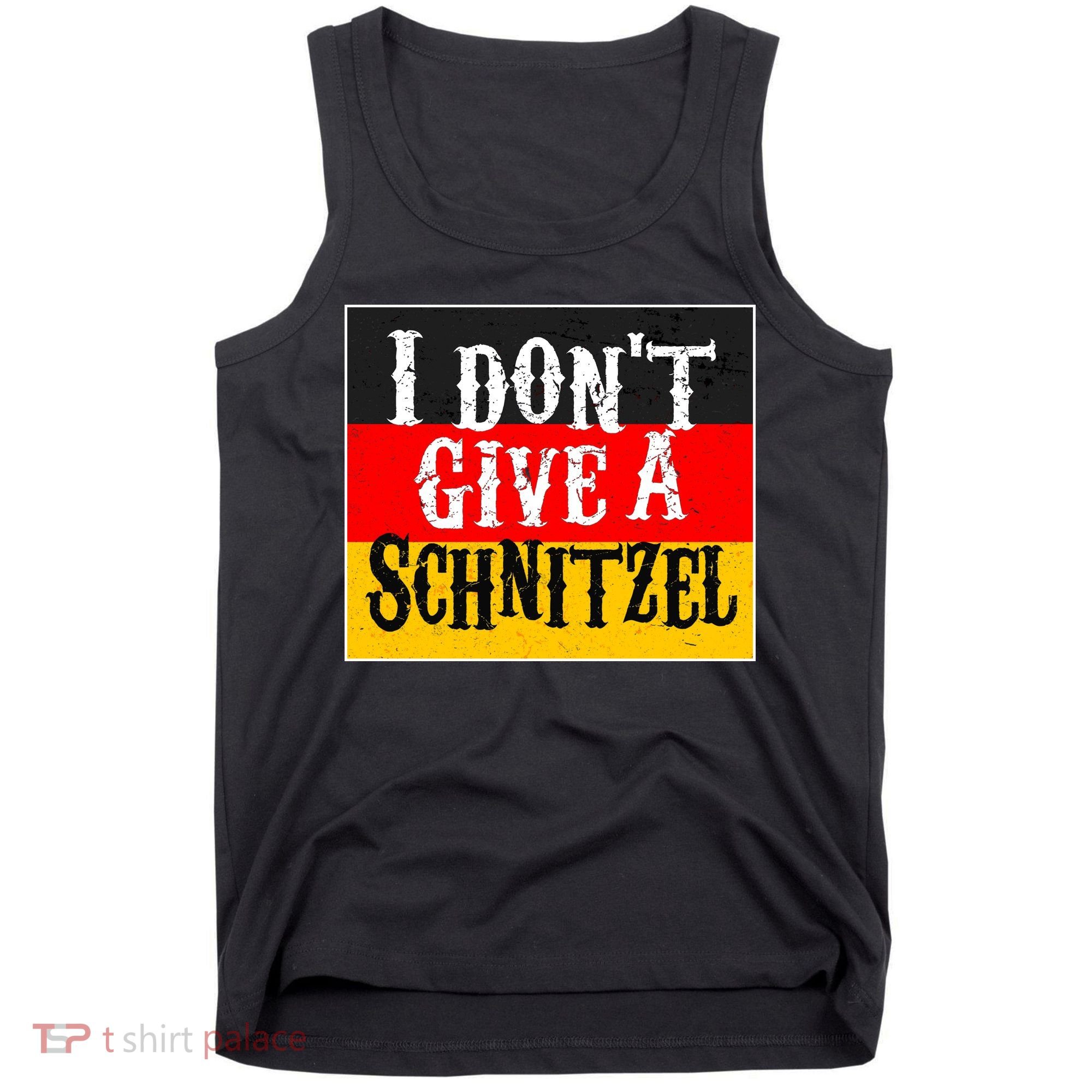 Oktoberfest I Don't Give A Schnitzel German Flag Tank Top