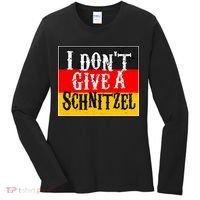 Oktoberfest I Don't Give A Schnitzel German Flag Women's Long Sleeve Shirt thumb 0