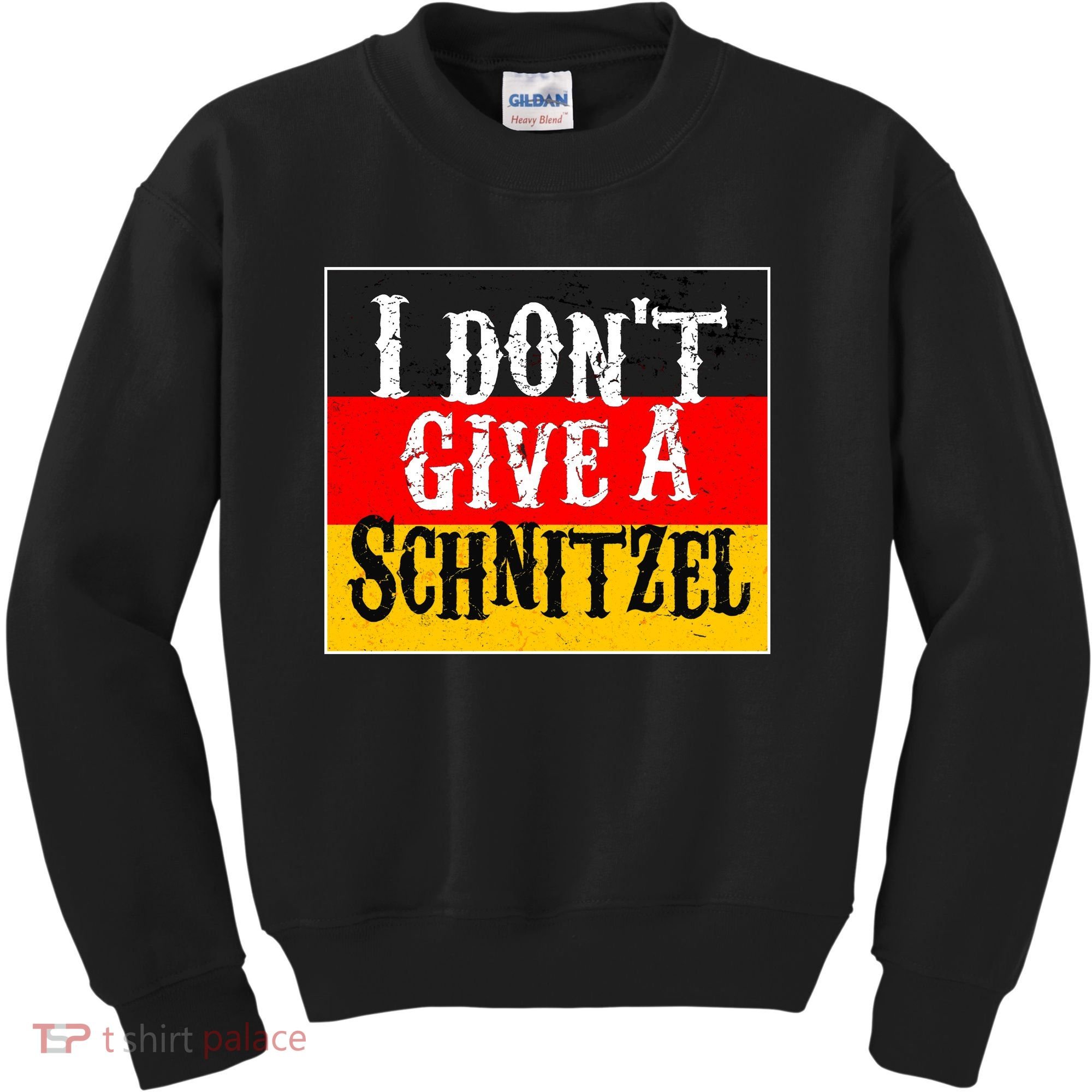 Oktoberfest I Don't Give A Schnitzel German Flag Kids Sweatshirt