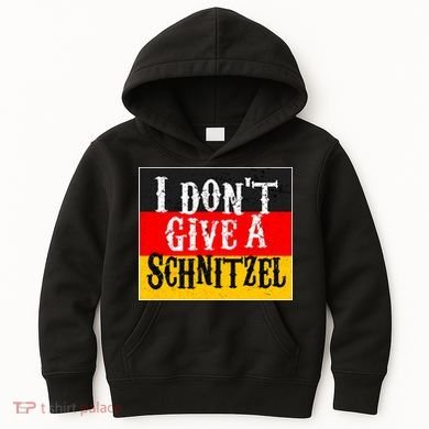 Oktoberfest I Don't Give A Schnitzel German Flag Kids Hoodie