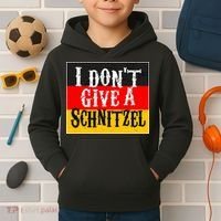 Oktoberfest I Don't Give A Schnitzel German Flag Kids Hoodie thumb 2