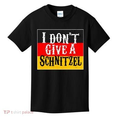 Oktoberfest I Don't Give A Schnitzel German Flag Kids T-Shirt