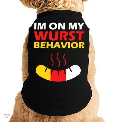Oktoberfest I'm On My Wurst Behavior  Doggie Tank