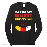Oktoberfest I'm On My Wurst Behavior  Long Sleeve Shirt thumb 0