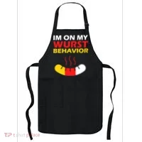 Oktoberfest I'm On My Wurst Behavior  Apron thumb 0