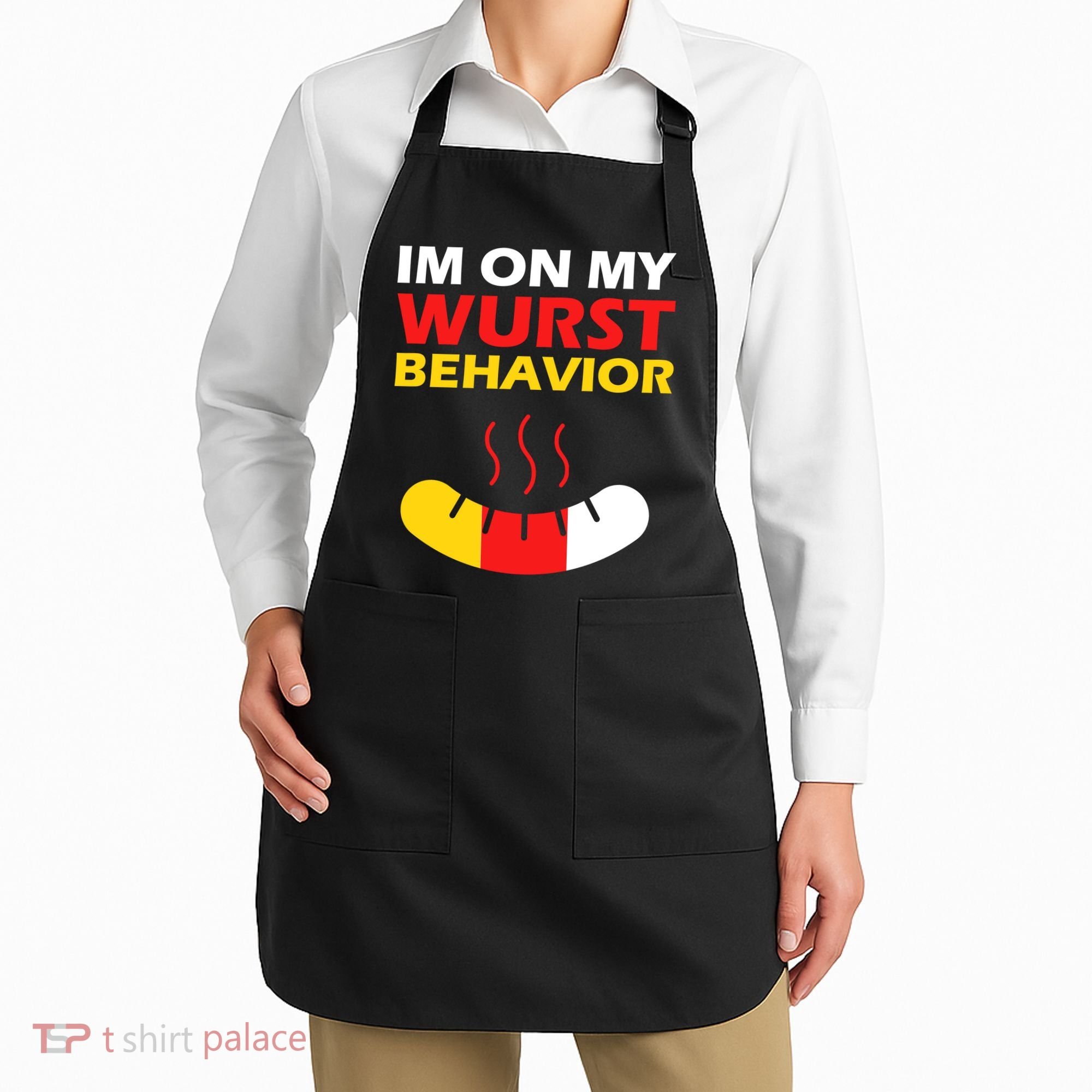 Oktoberfest I'm On My Wurst Behavior  Apron