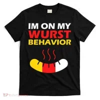Oktoberfest I'm On My Wurst Behavior  T-Shirt thumb 0