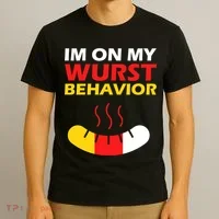 Oktoberfest I'm On My Wurst Behavior  T-Shirt thumb 3