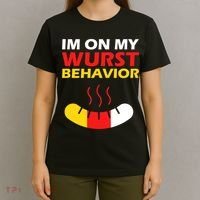 Oktoberfest I'm On My Wurst Behavior  T-Shirt thumb 4