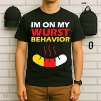Oktoberfest I'm On My Wurst Behavior  T-Shirt thumb 6