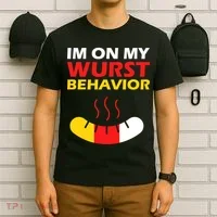 Oktoberfest I'm On My Wurst Behavior  T-Shirt thumb 6