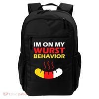 Oktoberfest I'm On My Wurst Behavior  Backpack thumb 0