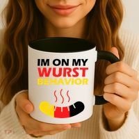 Oktoberfest I'm On My Wurst Behavior  Coffee Mug thumb 3