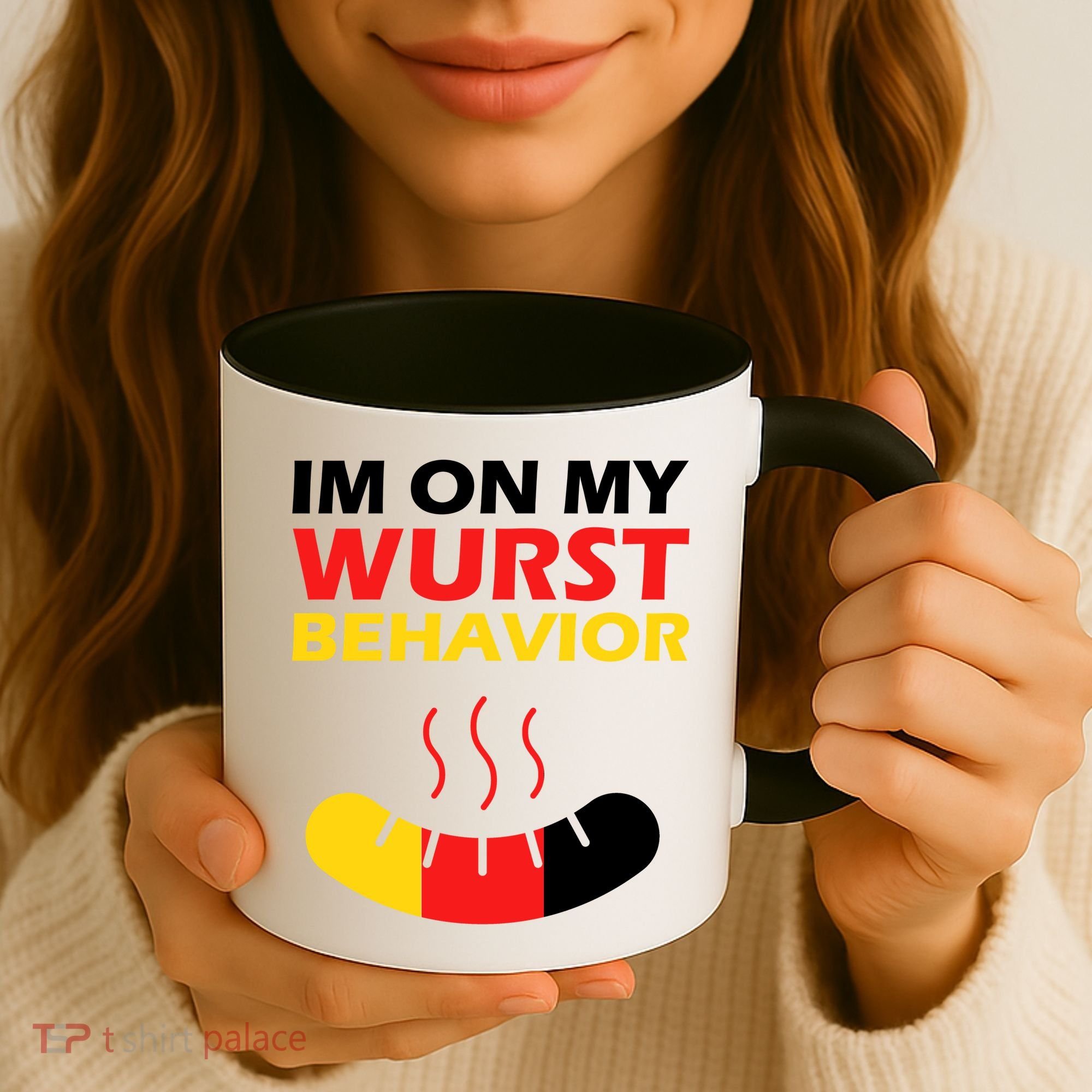 Oktoberfest I'm On My Wurst Behavior  Coffee Mug