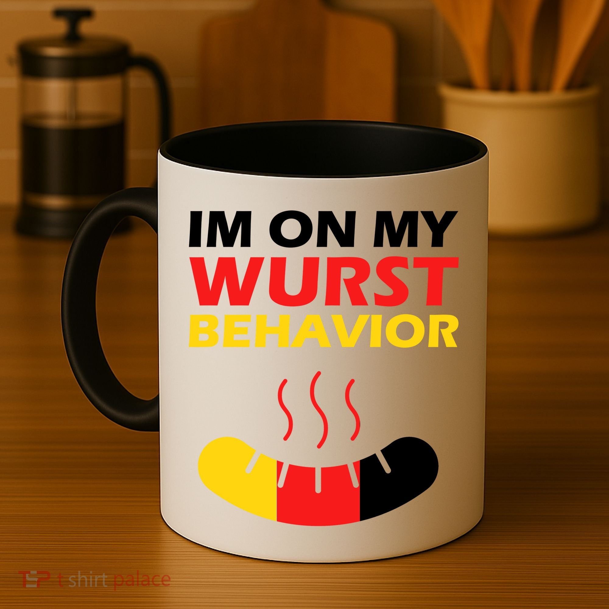 Oktoberfest I'm On My Wurst Behavior  Coffee Mug