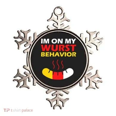 Oktoberfest I'm On My Wurst Behavior  Ornament