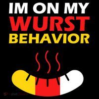 Oktoberfest I'm On My Wurst Behavior  Ornament thumb 1
