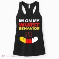 Oktoberfest I'm On My Wurst Behavior  Women's Tank Top thumb 0