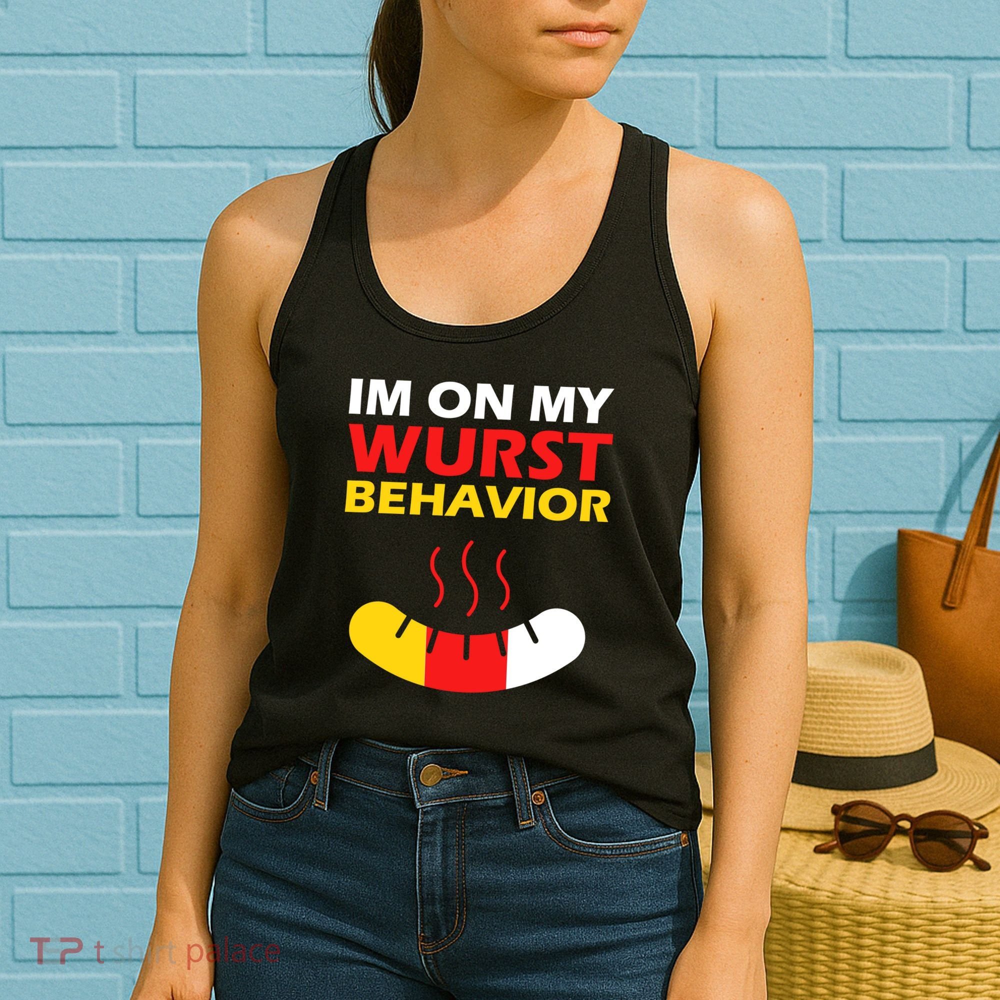 Oktoberfest I'm On My Wurst Behavior  Women's Tank Top