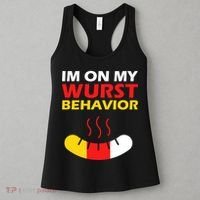 Oktoberfest I'm On My Wurst Behavior  Women's Tank Top thumb 3
