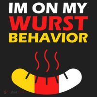 Oktoberfest I'm On My Wurst Behavior  Hat thumb 2