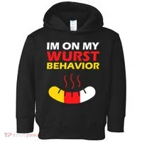 Oktoberfest I'm On My Wurst Behavior  Toddler Hoodie thumb 0
