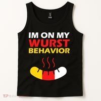 Oktoberfest I'm On My Wurst Behavior  Tank Top thumb 2