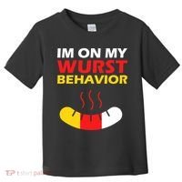 Oktoberfest I'm On My Wurst Behavior  Toddler T-Shirt thumb 0