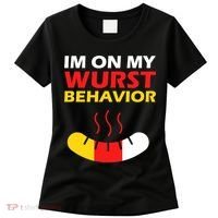 Oktoberfest I'm On My Wurst Behavior  Women's T-Shirt thumb 0