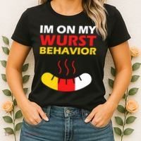 Oktoberfest I'm On My Wurst Behavior  Women's T-Shirt thumb 2