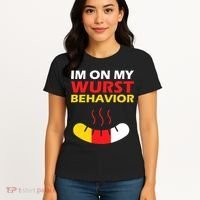 Oktoberfest I'm On My Wurst Behavior  Women's T-Shirt thumb 4
