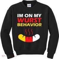 Oktoberfest I'm On My Wurst Behavior  Kids Sweatshirt thumb 0