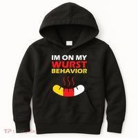 Oktoberfest I'm On My Wurst Behavior  Kids Hoodie thumb 0