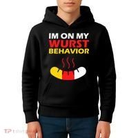 Oktoberfest I'm On My Wurst Behavior  Kids Hoodie thumb 4