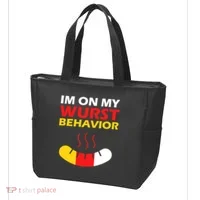 Oktoberfest I'm On My Wurst Behavior  Tote Bag thumb 3