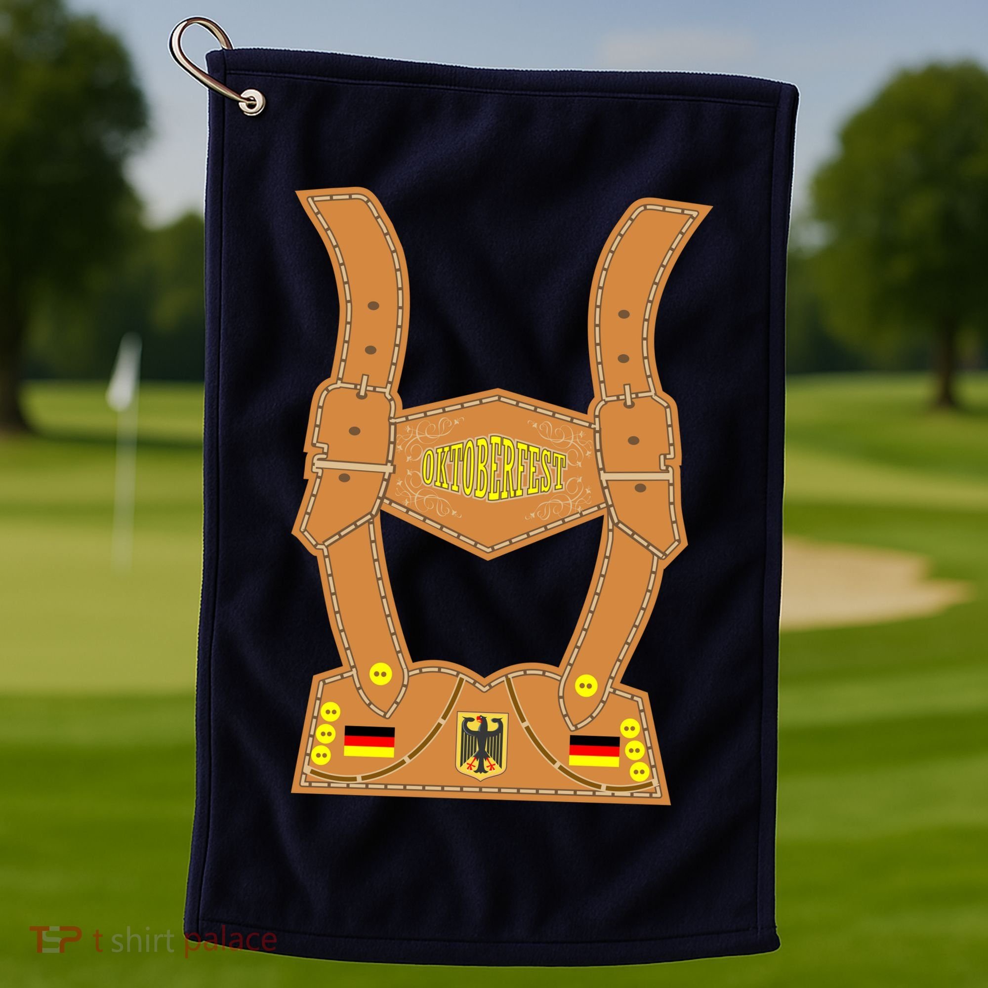 Oktoberfest lederhosen Costume Golf Towel