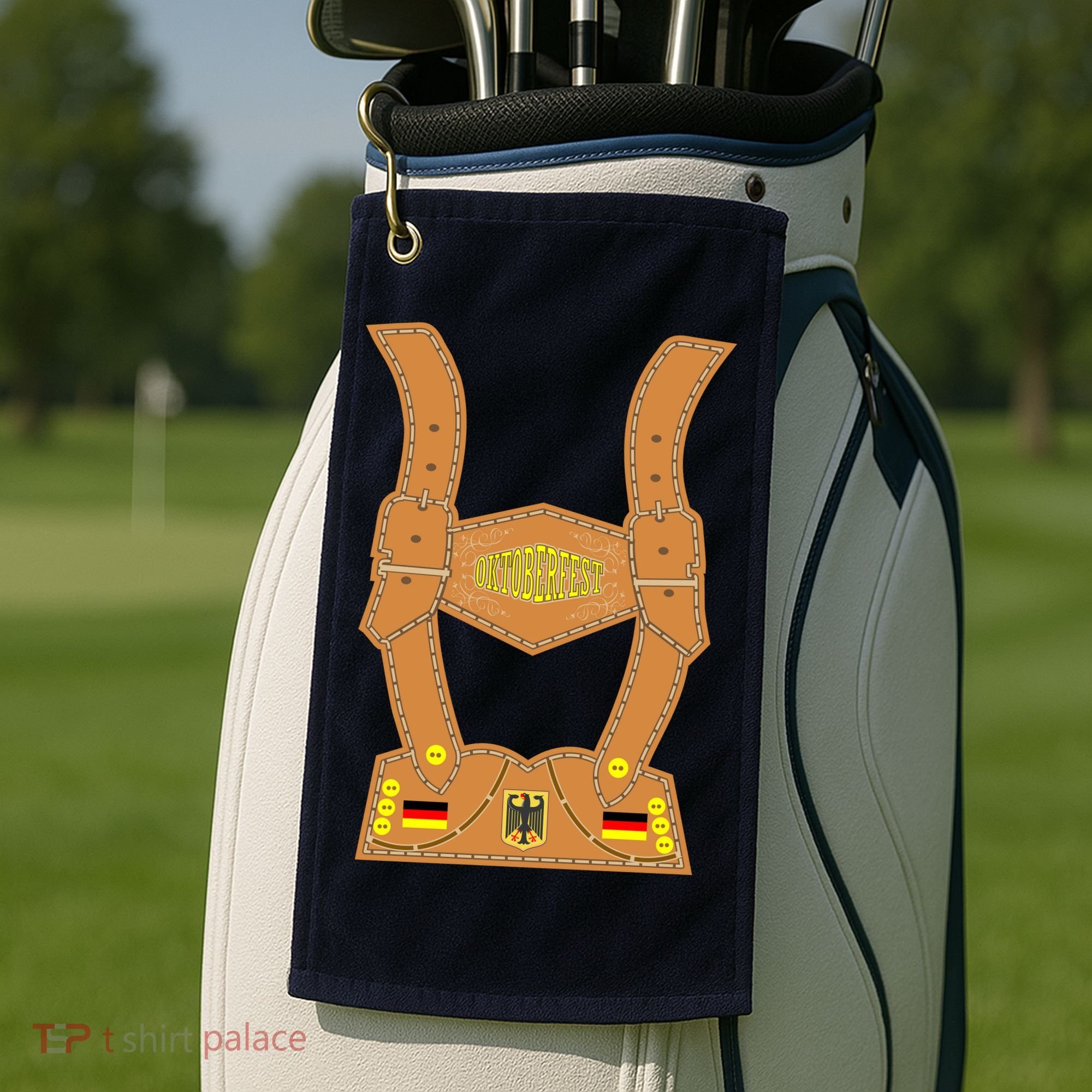 Oktoberfest lederhosen Costume Golf Towel