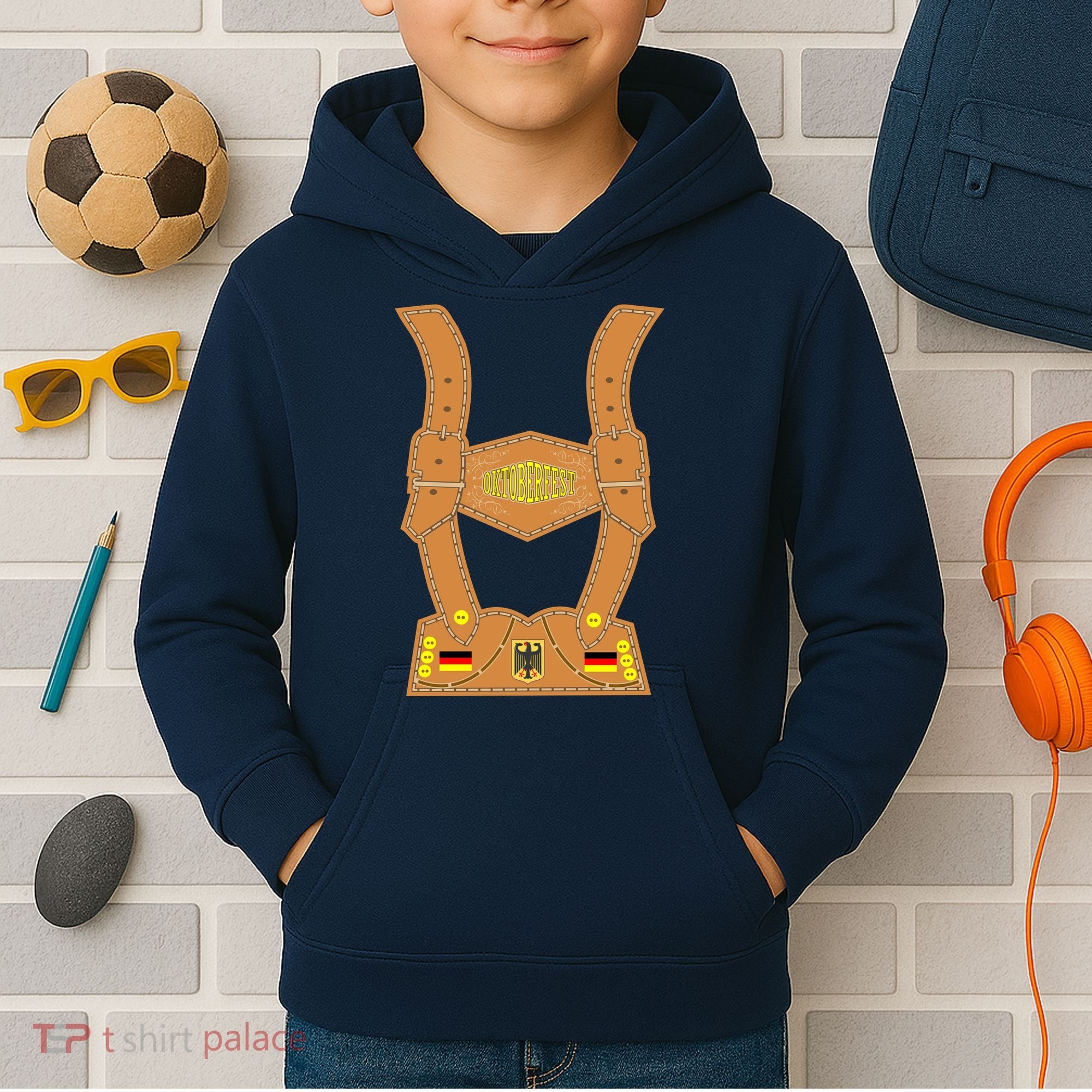 Oktoberfest lederhosen Costume Kids Hoodie