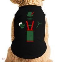 Oktoberfest Mustache Lederhosen Beer & Sausage Icon Doggie Tank thumb 0