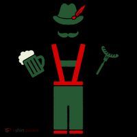 Oktoberfest Mustache Lederhosen Beer & Sausage Icon Coffee Mug thumb 5