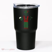 Oktoberfest Mustache Lederhosen Beer & Sausage Icon Tumbler thumb 0