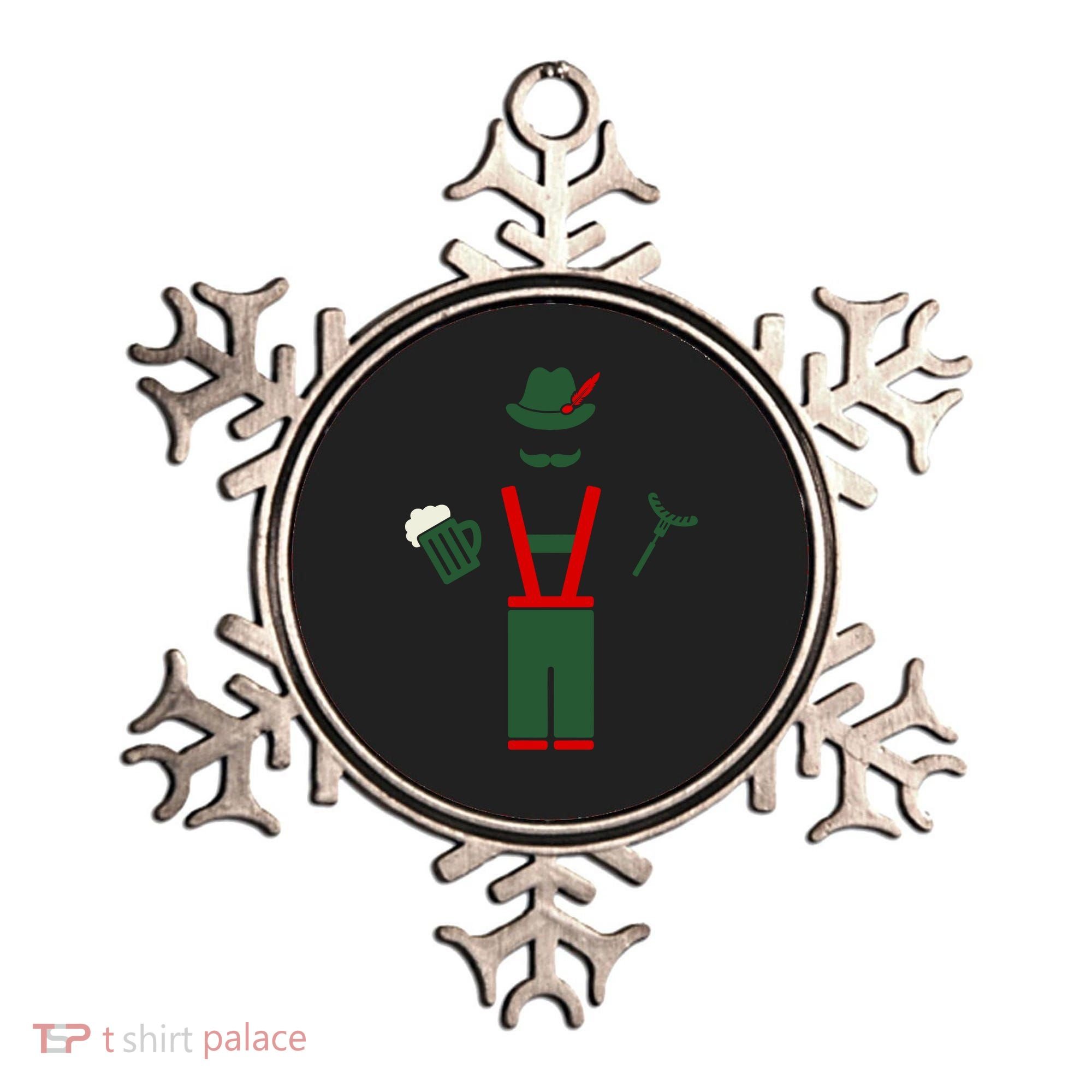 Oktoberfest Mustache Lederhosen Beer & Sausage Icon Ornament