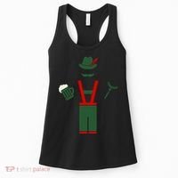 Oktoberfest Mustache Lederhosen Beer & Sausage Icon Women's Tank Top thumb 0