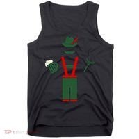 Oktoberfest Mustache Lederhosen Beer & Sausage Icon Tank Top thumb 0